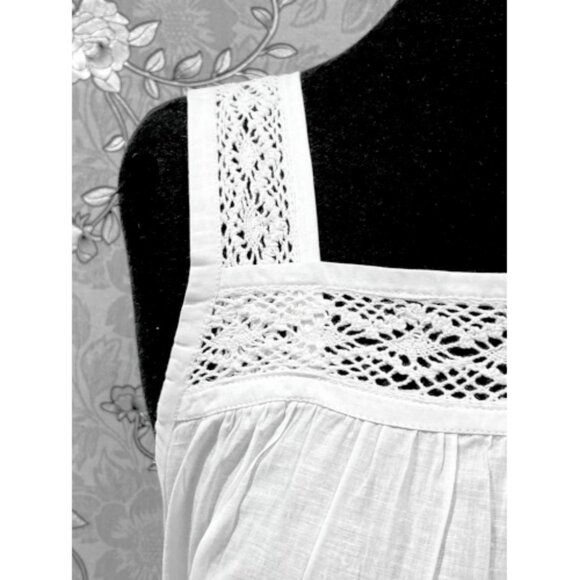 Victorian White 100% Cotton Nightgown – SR-1217 by SoieRose - Picture 3 of 7
